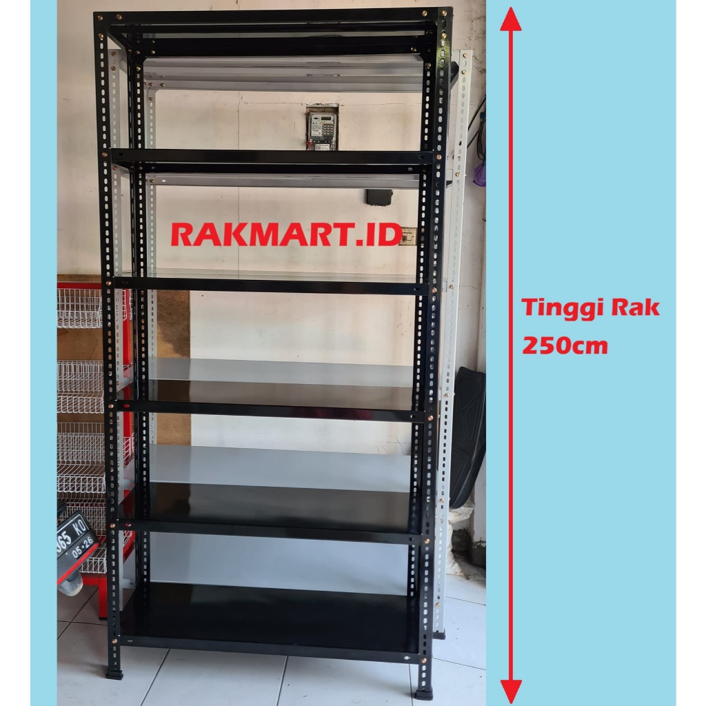 Jual Rak Gudang Tinggi 2.5m 6-7-8-10 Tingkat Rak besi susun custom ...