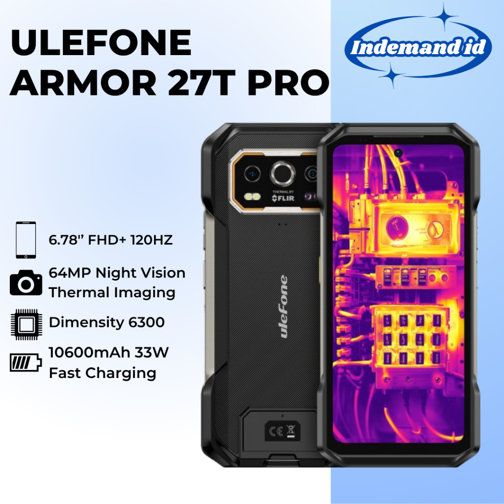 Ulefone Armor 27T Pro 5G 24GB 256GB Thermal Imaging Rugged Phone 10600mAh  Android 14 50MP 64MP