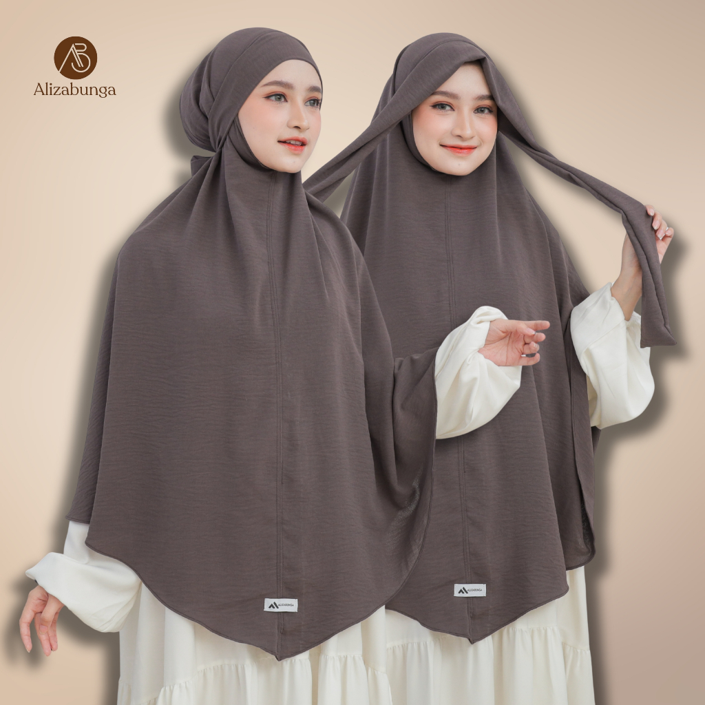 Hijab Khimar Khiban Bandana – Kerudung Syari Wanita Cringkle Airflow Premium Bergo Instan
