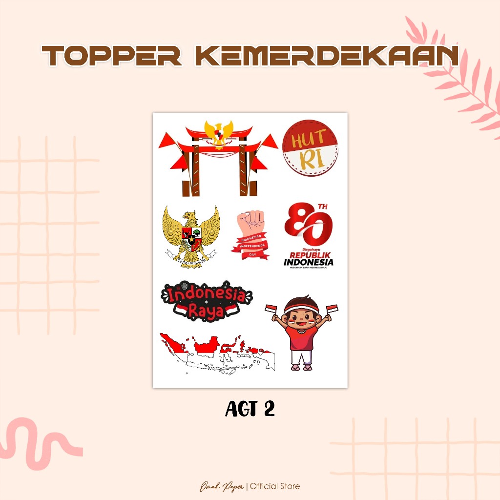 Jual TOPPER AGUSTUSAN| TOPPER HUT RI | TOPPER KEMERDEKAAN KE 80 ...