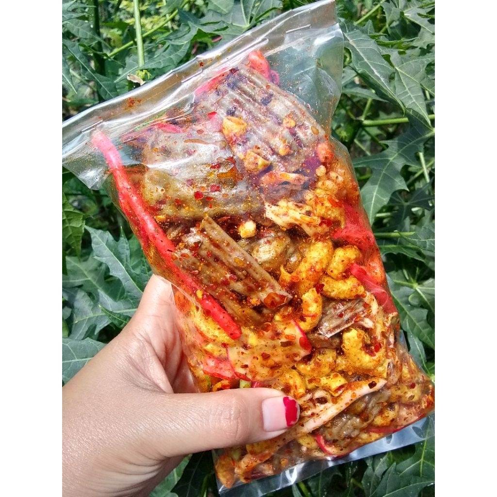 Jual SS-Snack/seblak mix/seblak campur/seblak pedas daun jeruk 500gram ...