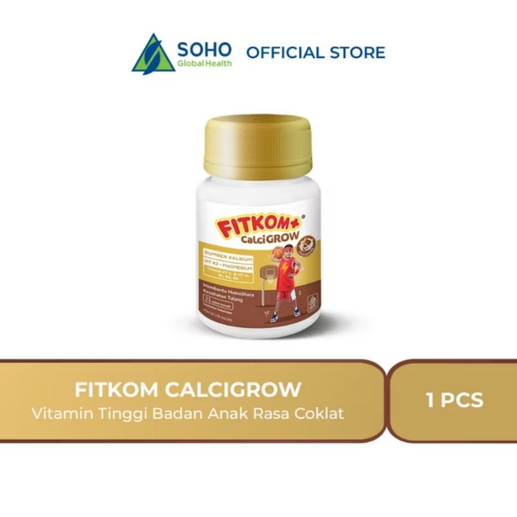 Jual Fitkom Calcigrow Multivitamin Mendukung Tumbuh Tinggi Anak ...