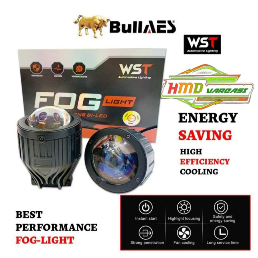 Jual FOG-LAMP BI-LED BILENS 3 INCH WST BLUELENS 3 WARNA IP67 MERK WST ...