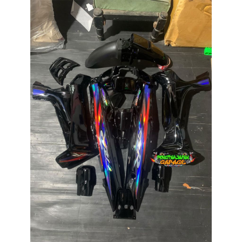 Jual cover body fiz r f1zr fizr hitam striping custom model limited ...