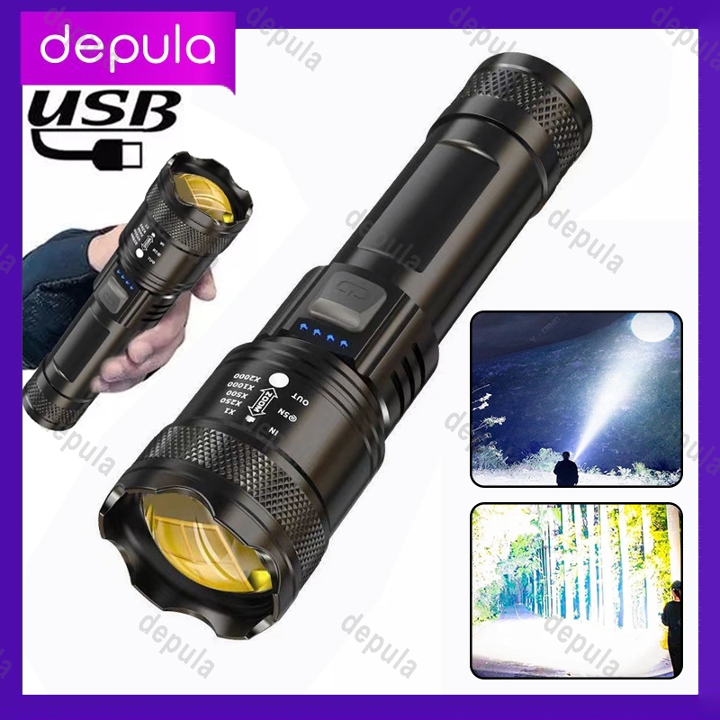 Jual Senter LED Super Terang 10000 Lumens Jarak Jauh Ringan Tahan Air ...