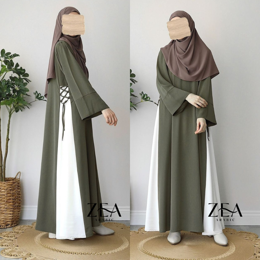 Natasya Dress | Gamis Tali | Dress terbaru | Gamis syar'i | A line | Dress Kondangan | Vintage Korean Style Bahan Shakilla Premium