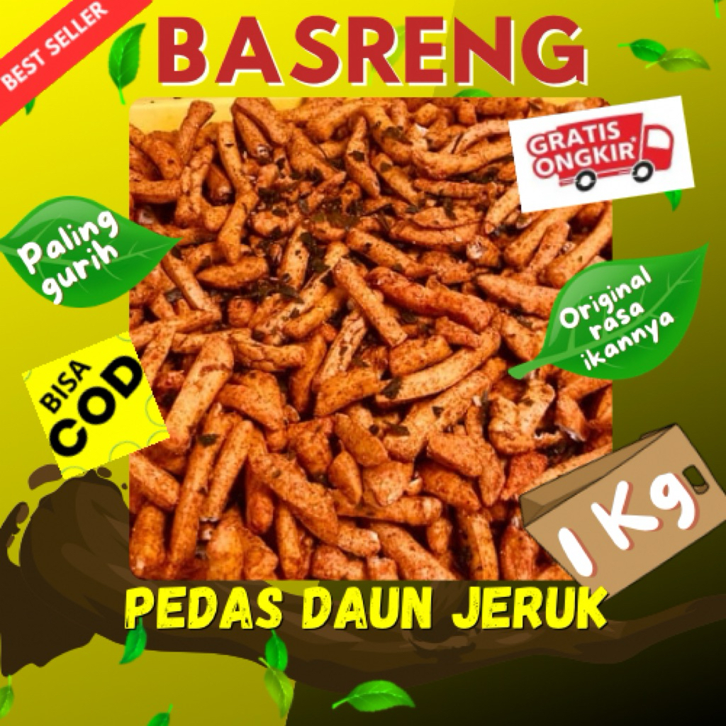 Diskon Basreng Pedas Daun Jeruk 1Kg Halal Renyah