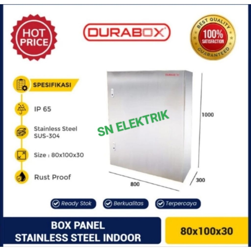Jual BOX PANEL STAINLESS STEEL INDOOR 800x1000x300 mm Box Panel ...