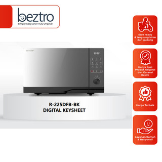 Jual SHARP Microwave 25L R-225DF-BBK Pemanas Makanan Digital Flat Bed ...