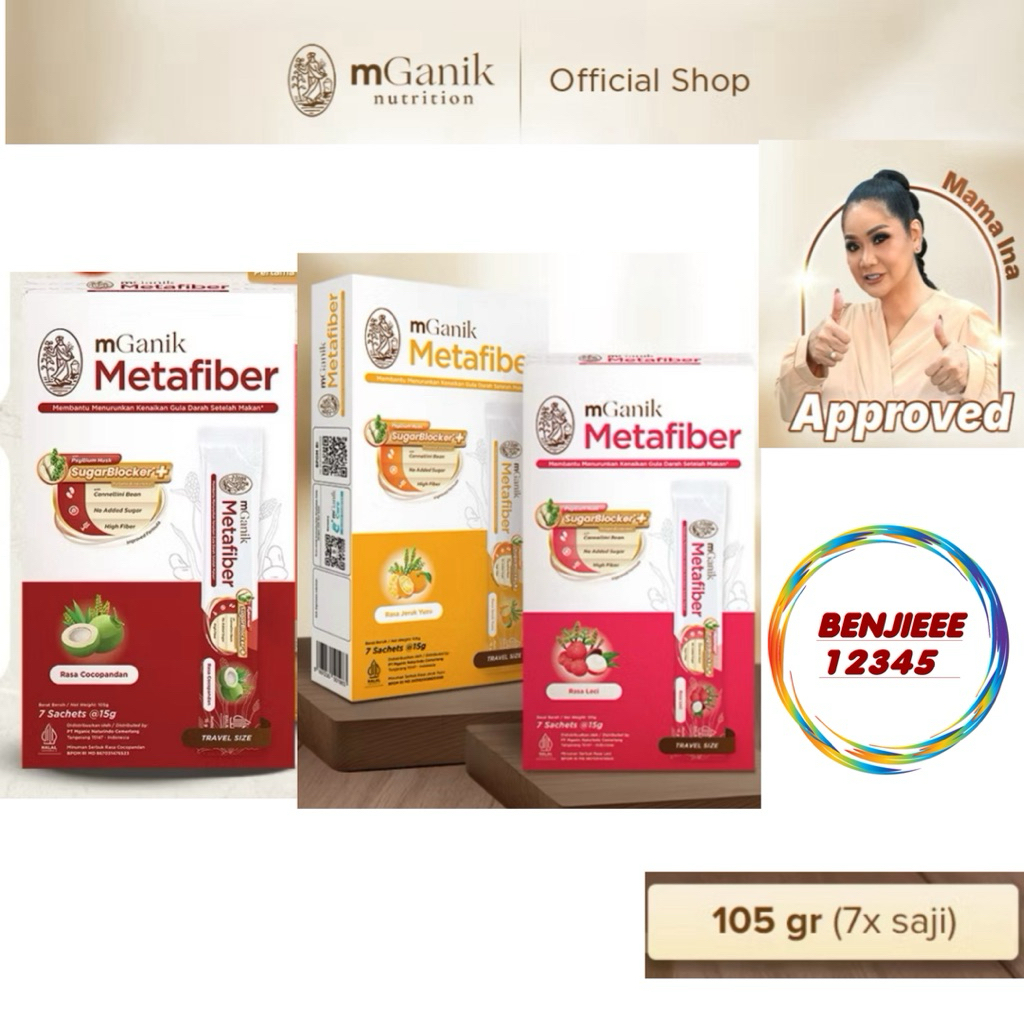 Jual TRAVEL SIZE mGanik Metafiber 7 Sachet travel size 105gr Jeruk Yuzu ...