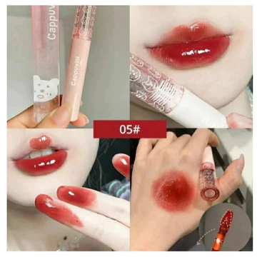 Cappuvni Lip Gloss Pink Bear Water Luminous Jelly Lip Cream