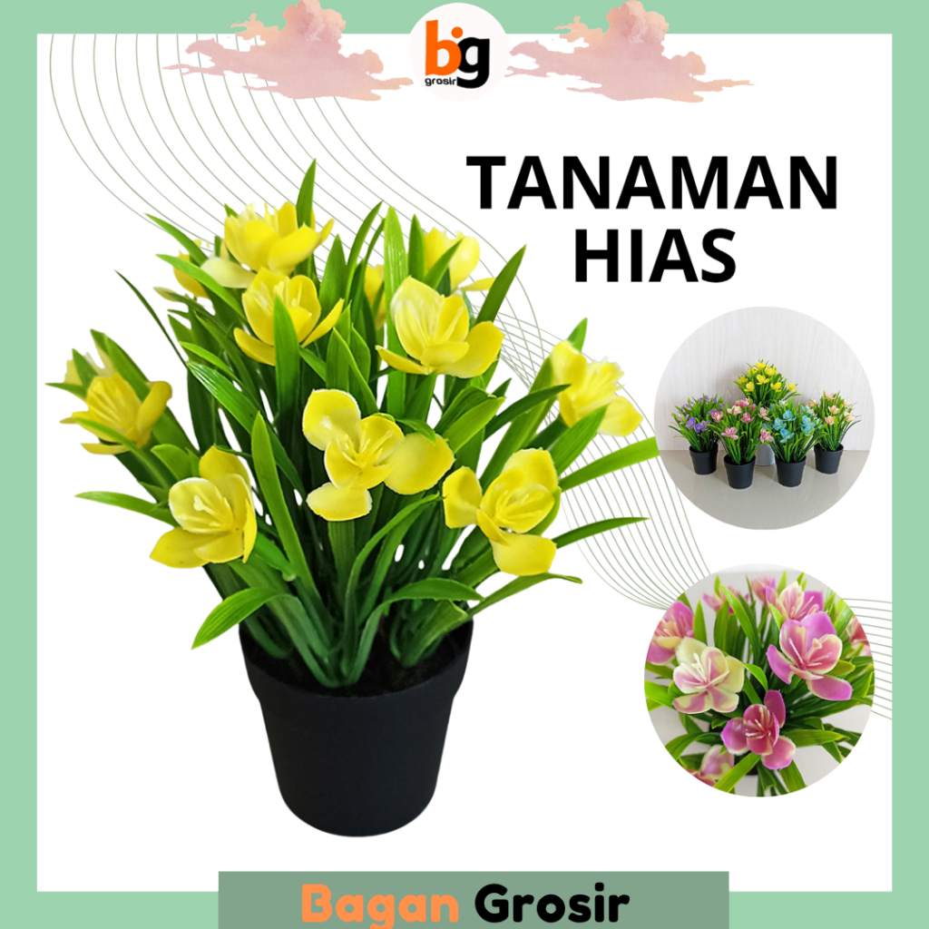Jual BG Bunga Hias Plastik Pot Bunga Hias Bonsai Ornamen Dekorasi ...