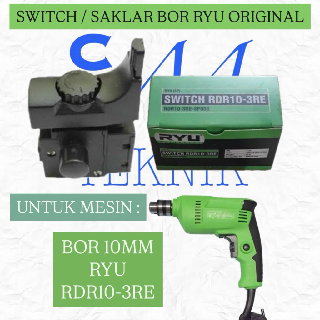 Jual SWITCH BOR RYU 10MM RDR10-3RE SAKLAR MESIN BOR RYU RDR10-3RE ...