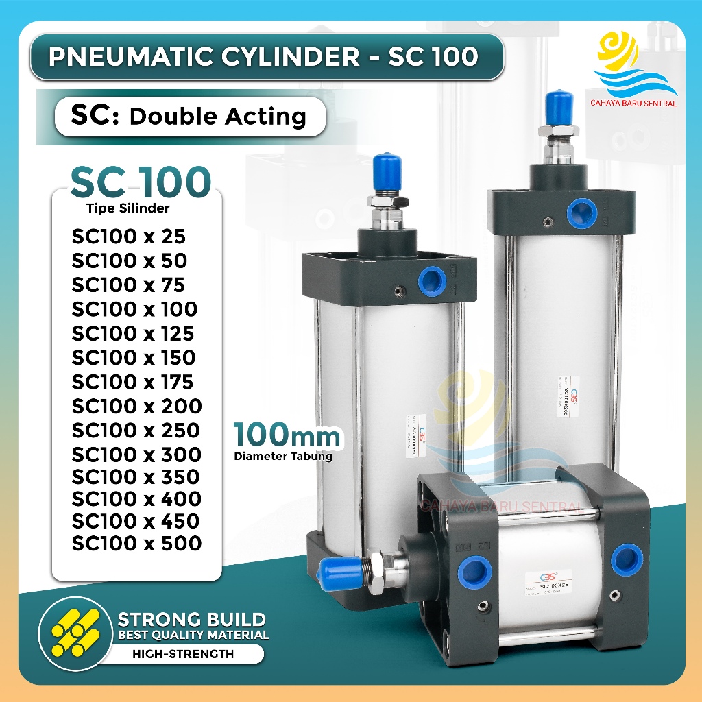 Jual Cylinder Pneumatic Angin Type SC Pneumatik Air Silinder Standard ...