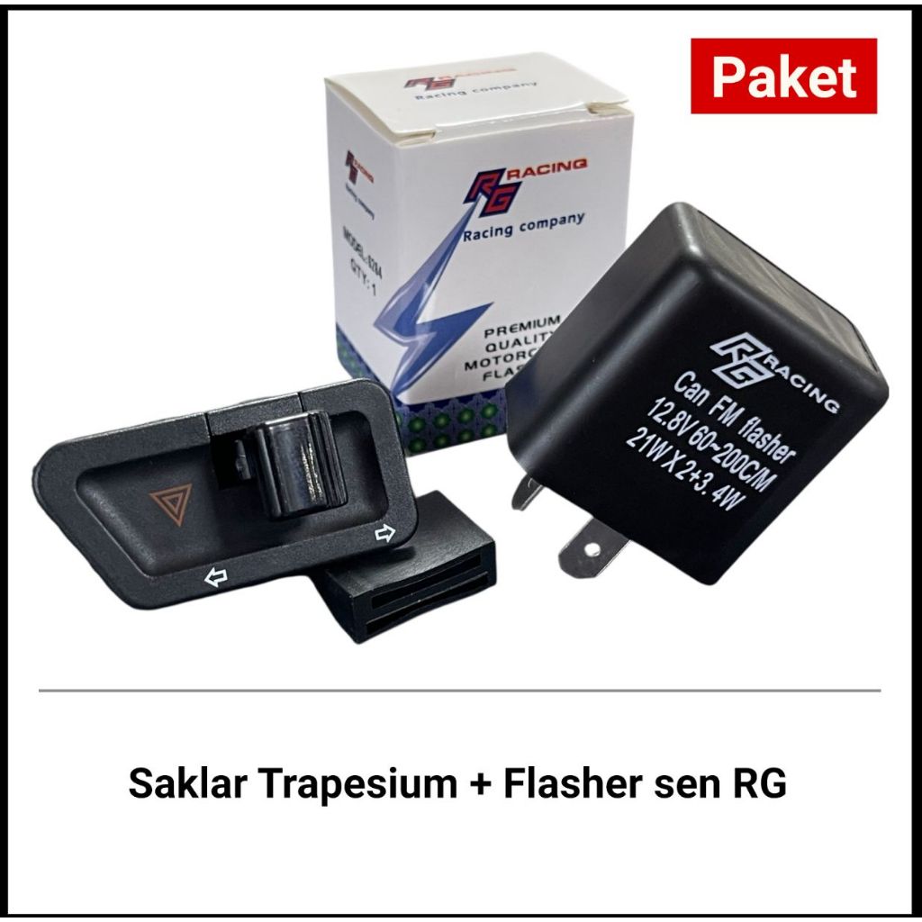 Jual Saklar Sen Plus Hazard TRAPESIUM + FLASHER - BeAT Karbu / Kharisma ...