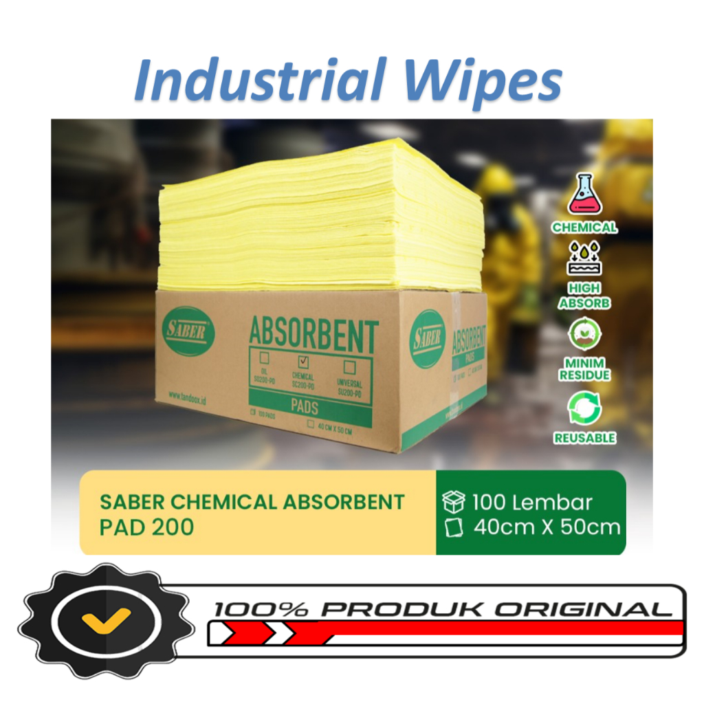 Jual Chemical Absorbent Pad SABER Tisu Lap Penyerap Tumpahan Chemical ...