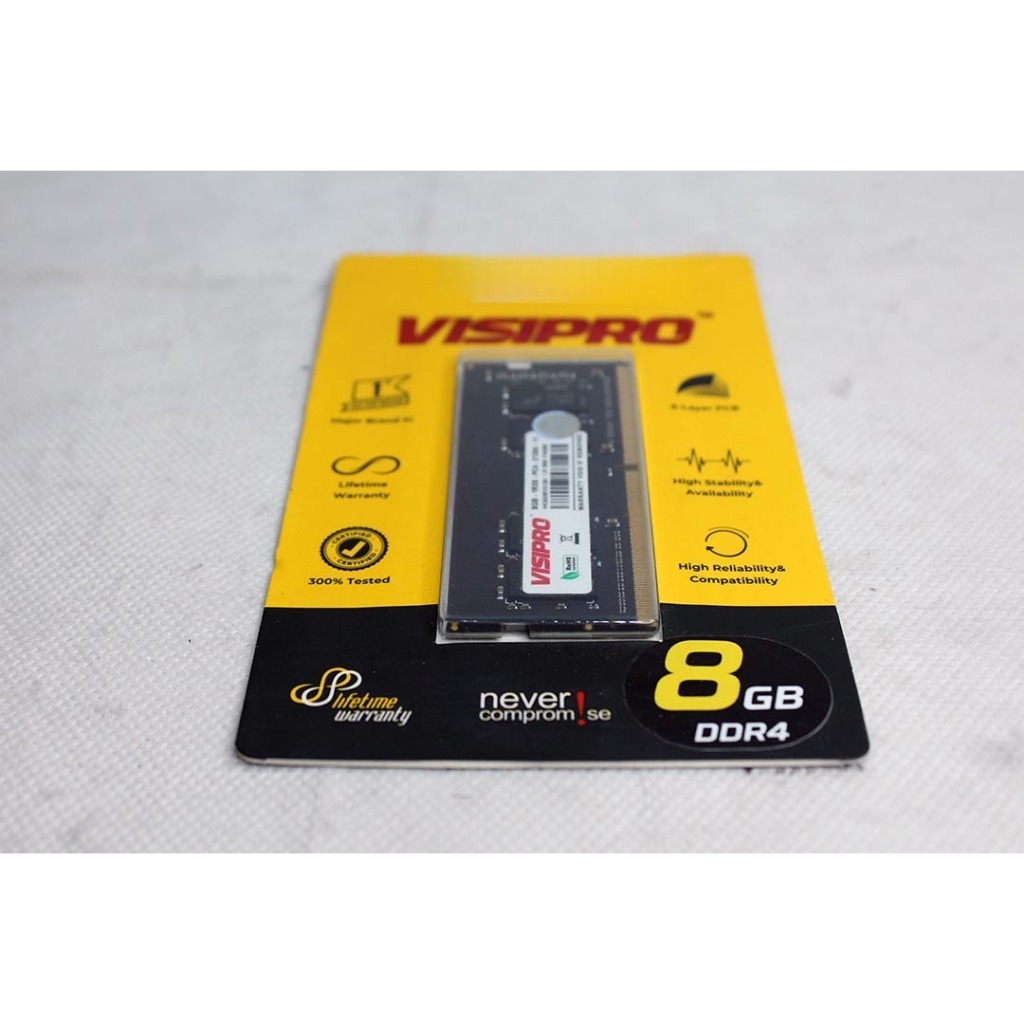 Jual RAM MEMORY VISIPRO DDR4 4GB / 8GB 2666MHz PC-21300 SODIMM LAPTOP ...