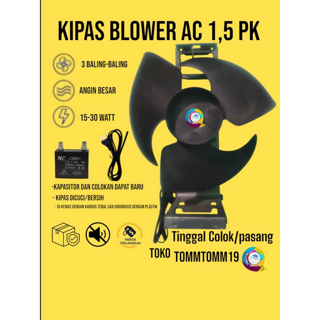 Jual Kipas Blower AC 1.5 PK blower ac bekas outdor ac bisa exhoust ...