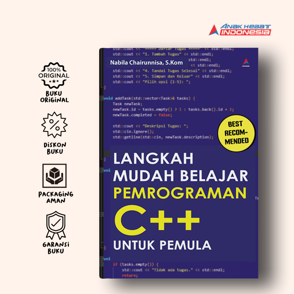 Jual Langkah Mudah Belajar Pemrograman C++ Untuk Pemula - Nabila ...