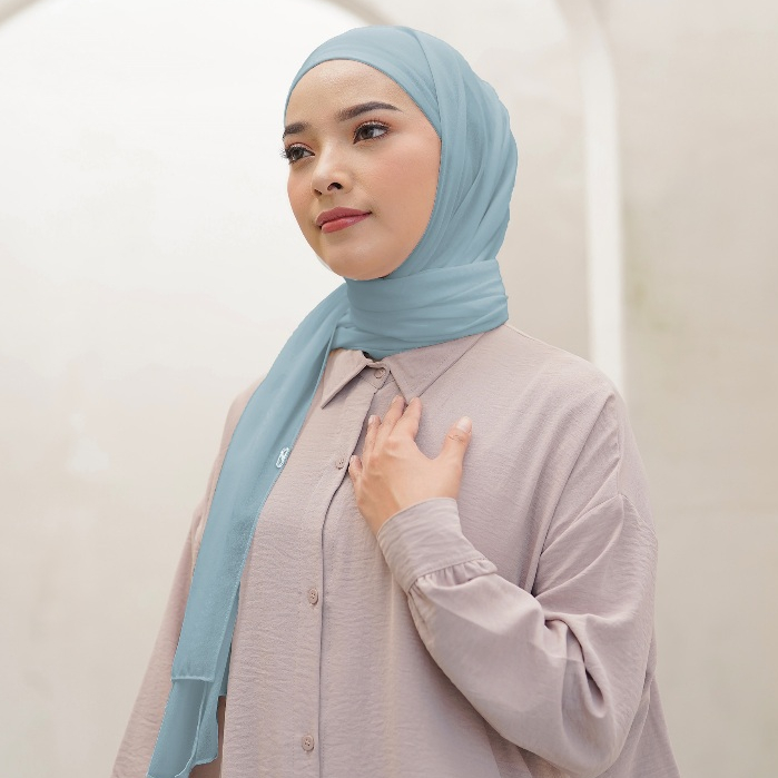Nabillasyal Hawa Series Pashmina 2 In 1 Hijab Semi Instant Ceruti