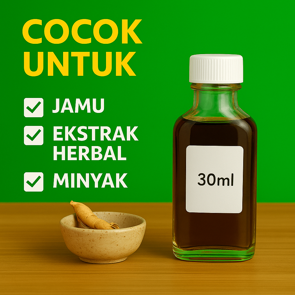 Jual Botol Kaca GPU 30ml Termasuk Tutup | Botol Obat Kecil | Botol ...