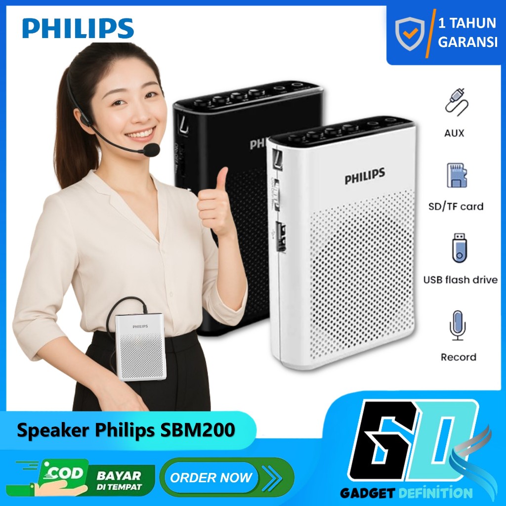 PHILIPS SBM200 SPEAKER PINGGANG COCOK WAISTBAND PLUS MIC HEADSET ORIGINAL