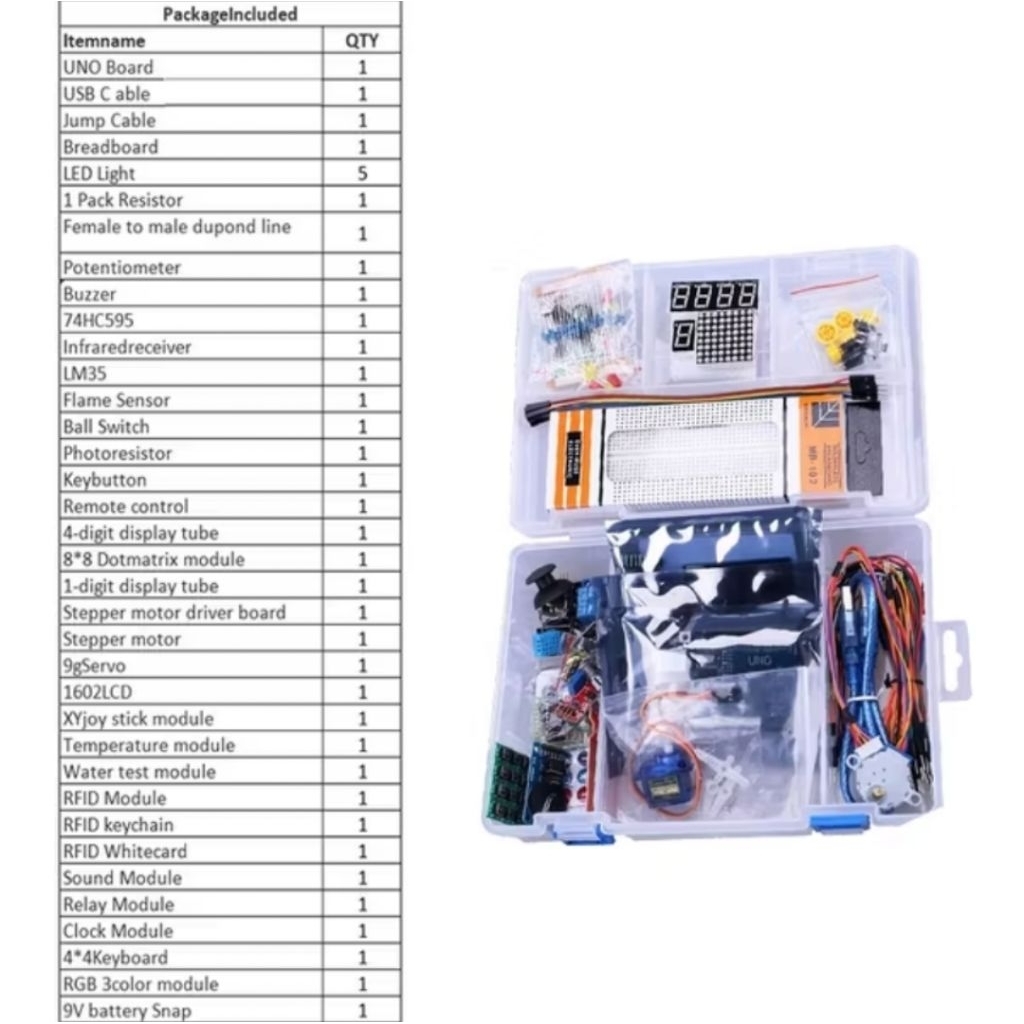 Jual Arduino Uno r3 kit paket lengkap belajar pemula rfid compatible ...