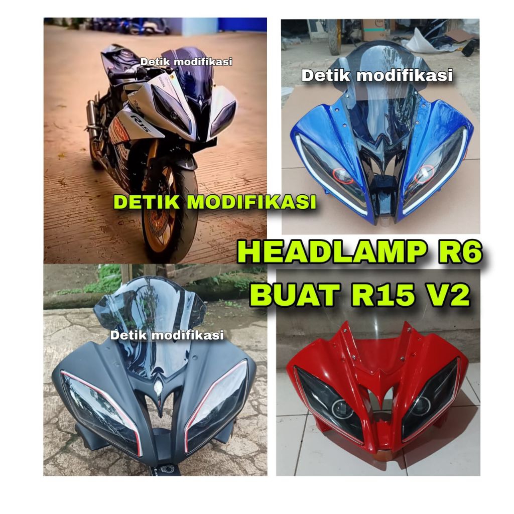 Jual BODI R6 BUAT R15 HEADLAMP R15 V2 MODEL R6 / HL R15 V2 MODEL R6 ...