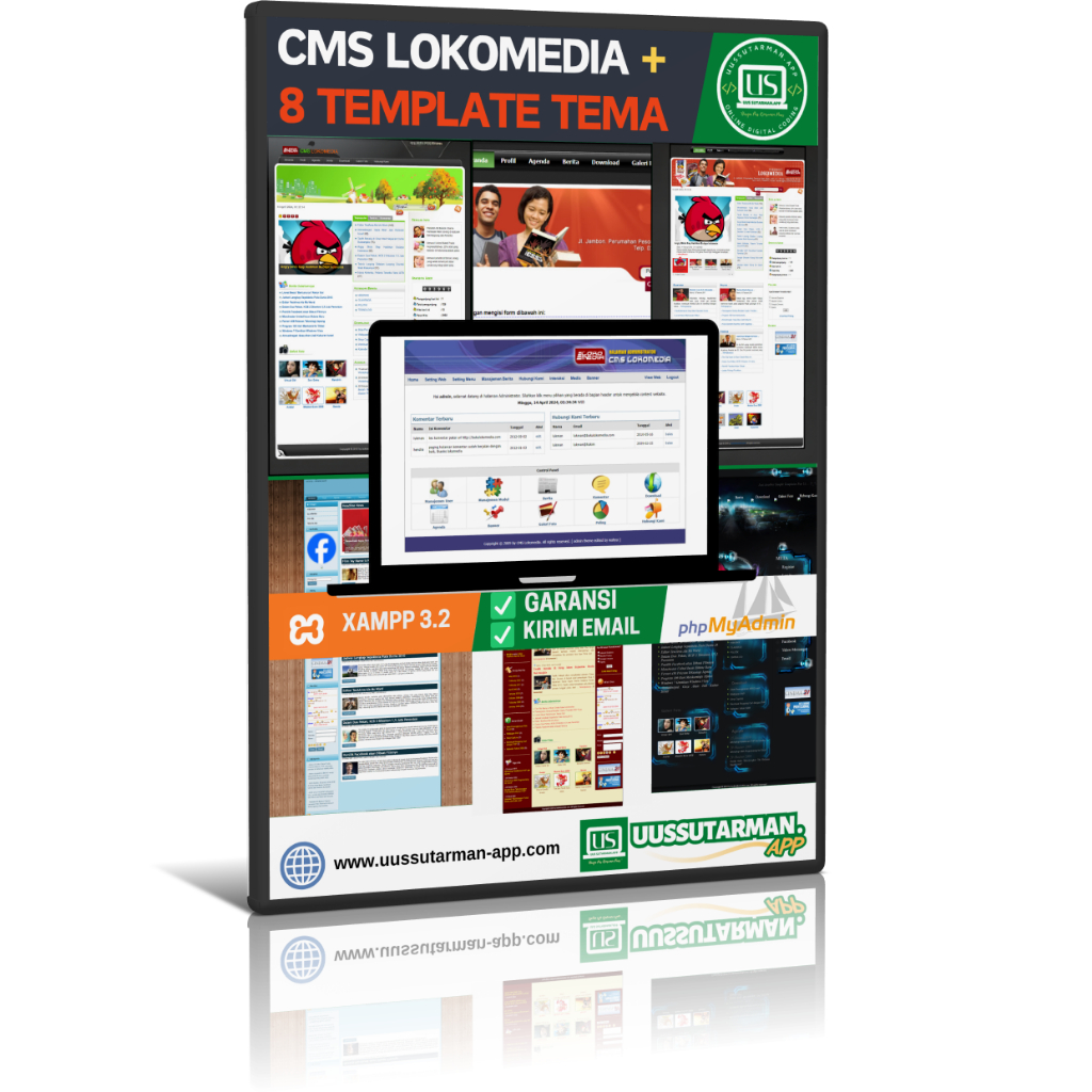 aplikasi website berbasis web - Lokomedia  dengan 9 tempate thema