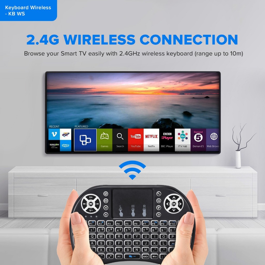 Jual Keyboard wireless For Smart TV / PC / Android Box / Smartphone ...