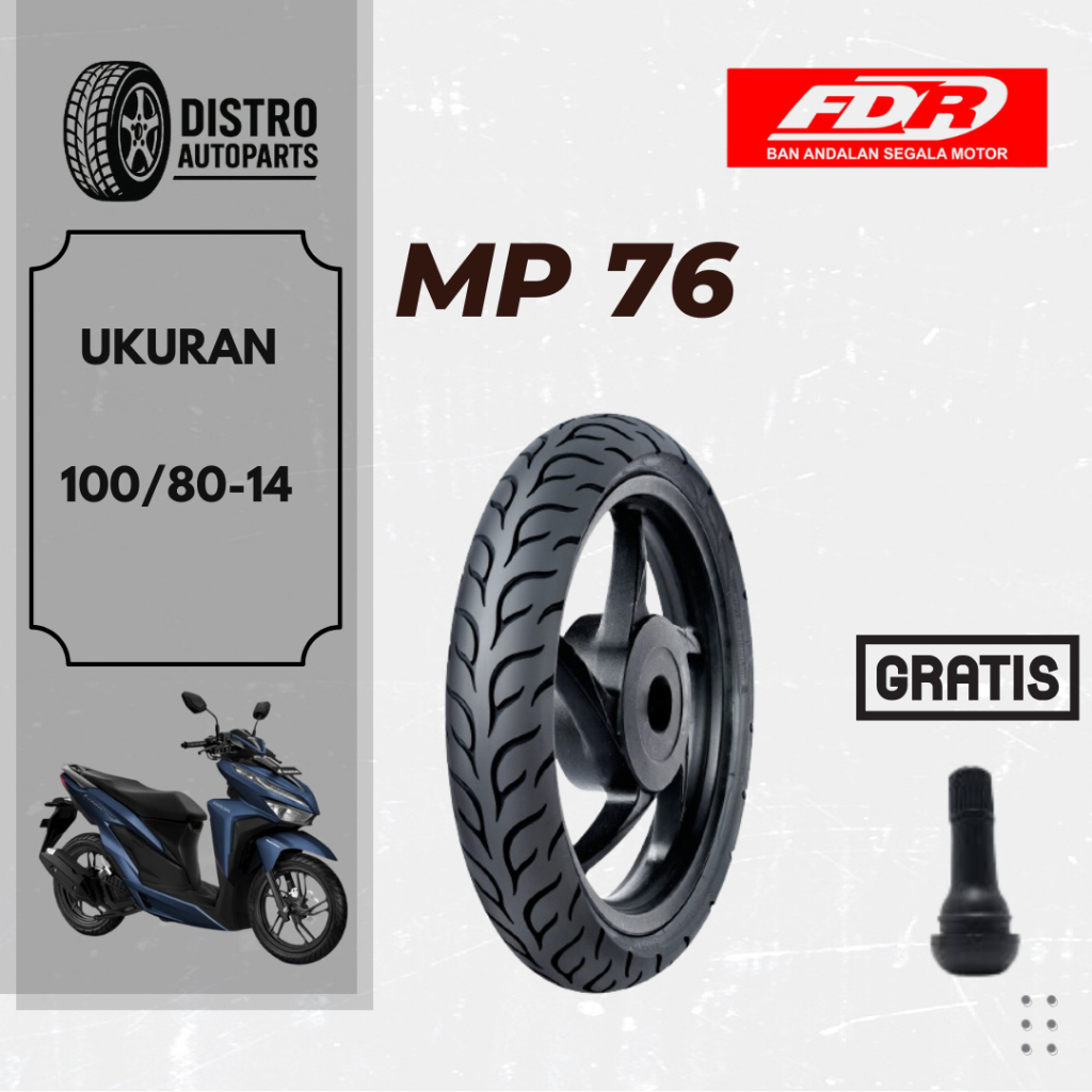 Jual Ban Matic Vario PCX Soft Compound FDR MP76 100/80-14 Tubeless ...