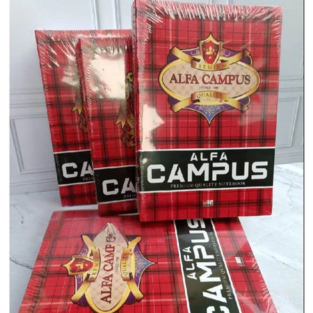 1 pack isi 10 buku tulis alfa campus 50 lembar ukuran besar/boxy
