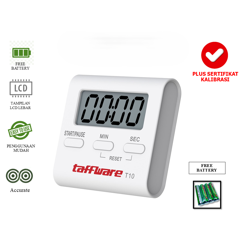 Jual Taffware Timer Digital Alarm Clock-T10 Sarang Burung Walet-Masak ...
