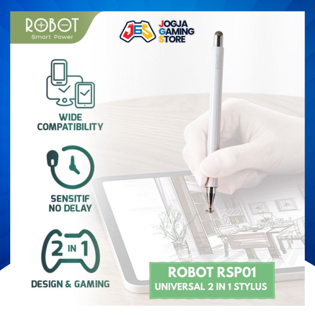 Jual Robot RSP01 Universal 2 in 1 Capacitive Stylus Pen for Mobile ...
