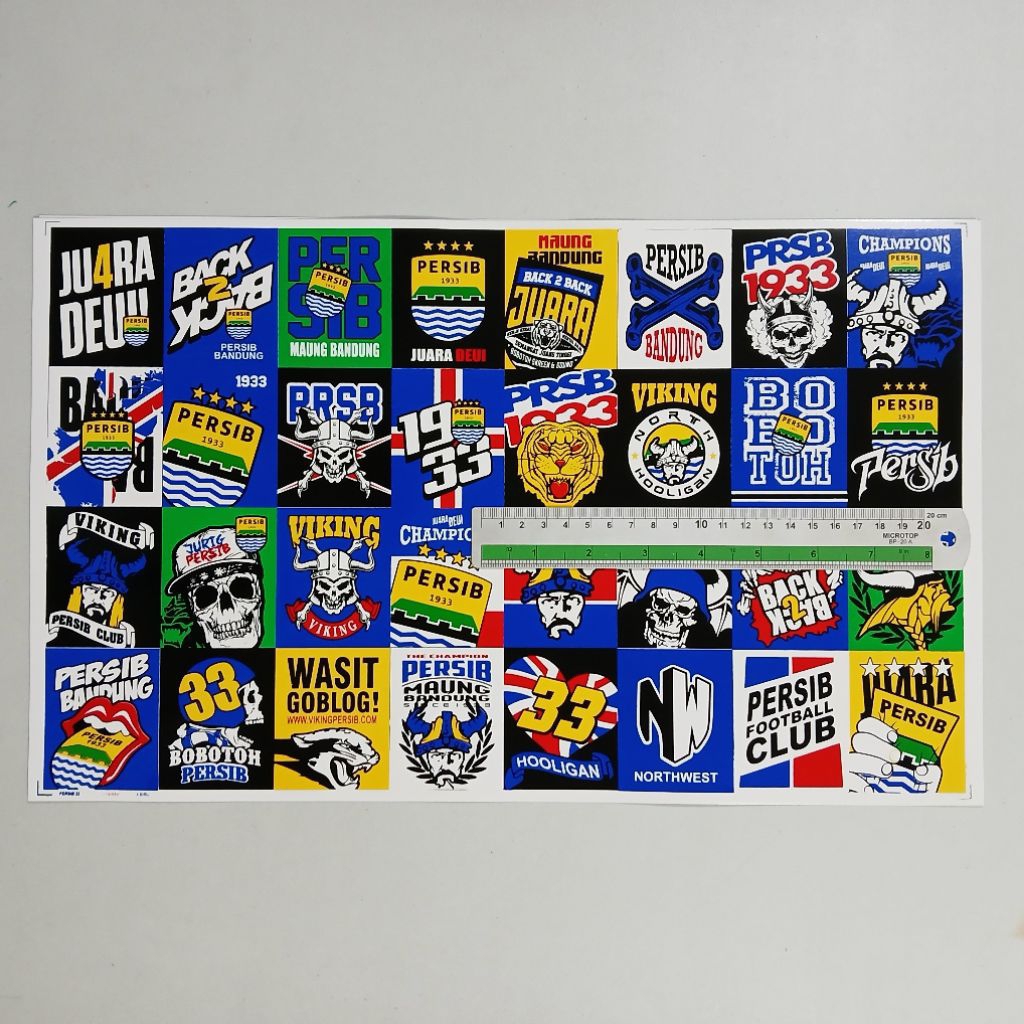 Jual stiker persib 1 Lembar 42x25cm isi 20|21|28|32 pcs | Shopee Indonesia