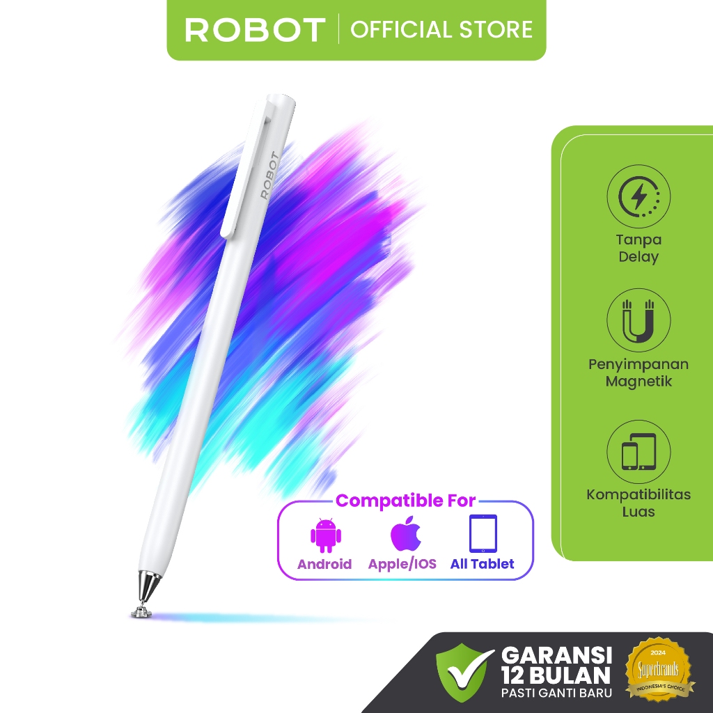 Jual ROBOT RSP04 Stylus Pen Universal Compatible Apple Macbook Stylus ...