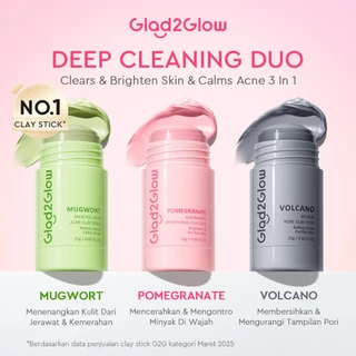 [DISKON 60%]Glad2Glow Clay Stick&Face Mask Complete Series-Pomegranate Brightening/Mugwort Salicylic Acid Acne/ Volcano 3D Acid Pore-masker Face Mask Packs Masker Wajah Sheet Mask mask sleeping mask mugwort mask face mask masker acne g2glow official store