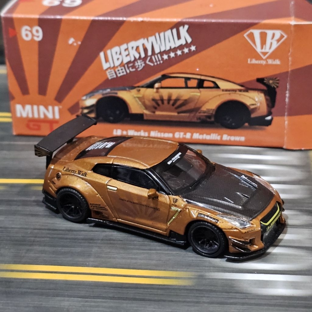 Jual Mini GT 69 Nissan GTR r35 lbwk LB work super silhouette liberty ...