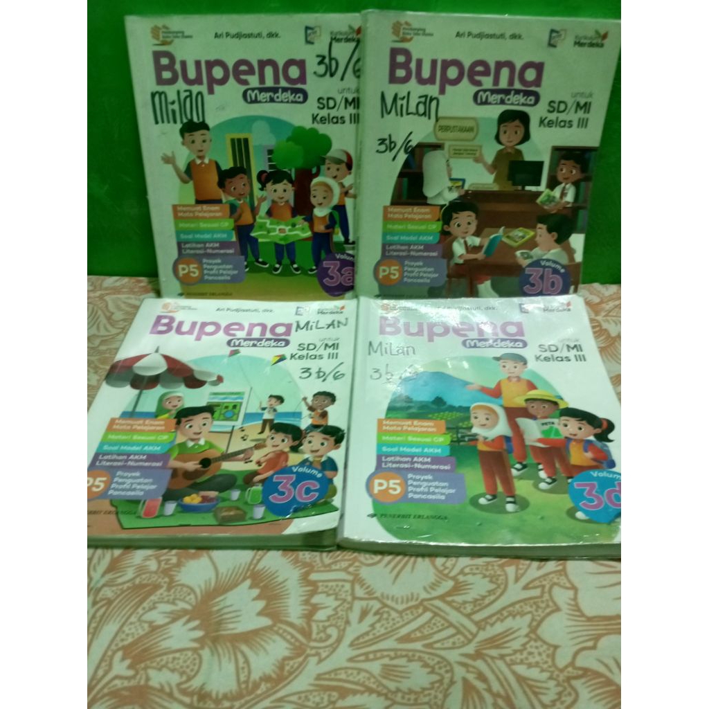 Jual Buku Paket BEKAS Bupena kelas 3 jilid 3A 3B 3C 3D SD/MI Kurikulum ...