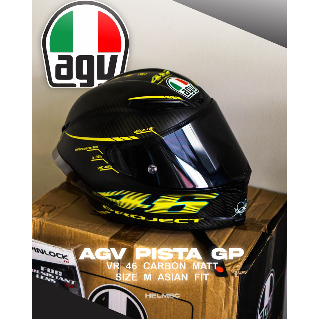 Jual AGV Pista Gp VR 46 Project Size M Asian fit (Fullset) | Shopee ...