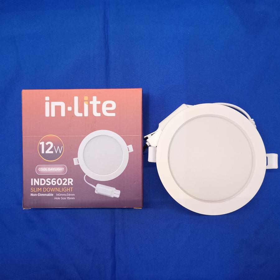 Jual INDS602R 12W Lampu Downlight Panel Inbow LED Bulat/Round Inlite ...