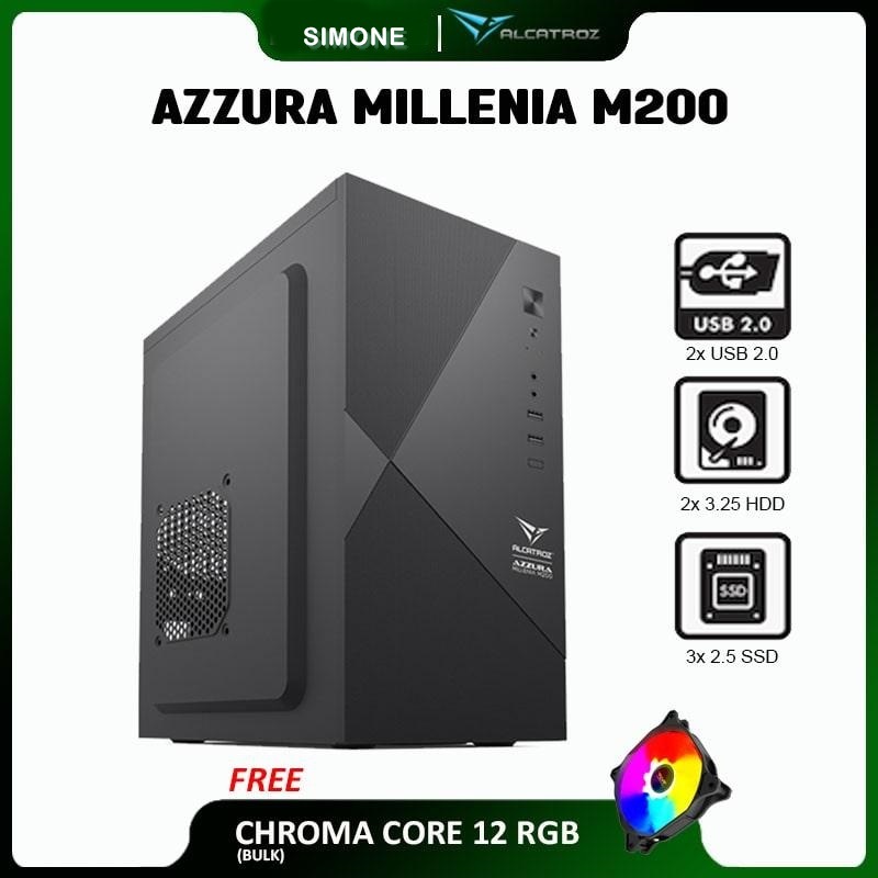 Jual Alcatroz Casing Azzura Millenia M200 series Free 1 Fan RGB Include ...