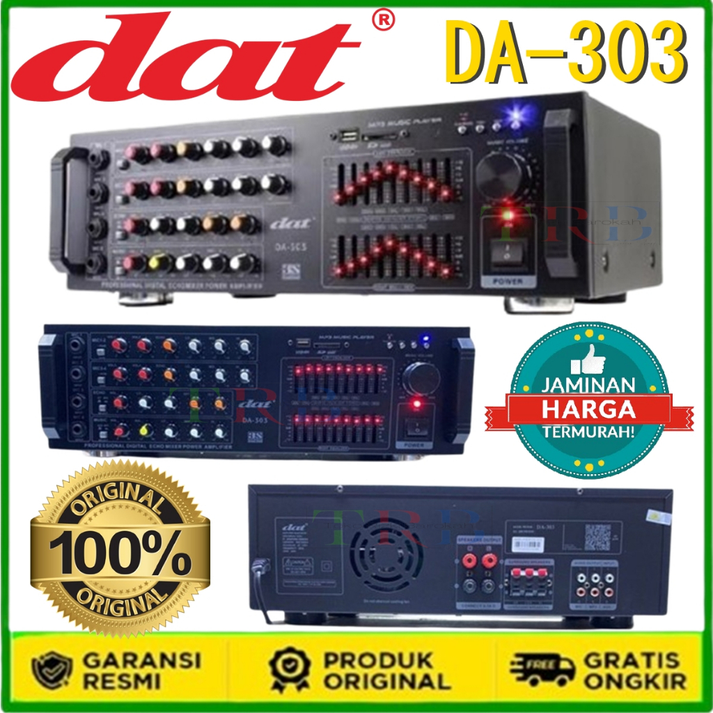 Jual [COD]POWER AMPLIFIER 4 CHANEL DAT DA 303 DSP DA303 MIXER BLUETOOTH ...