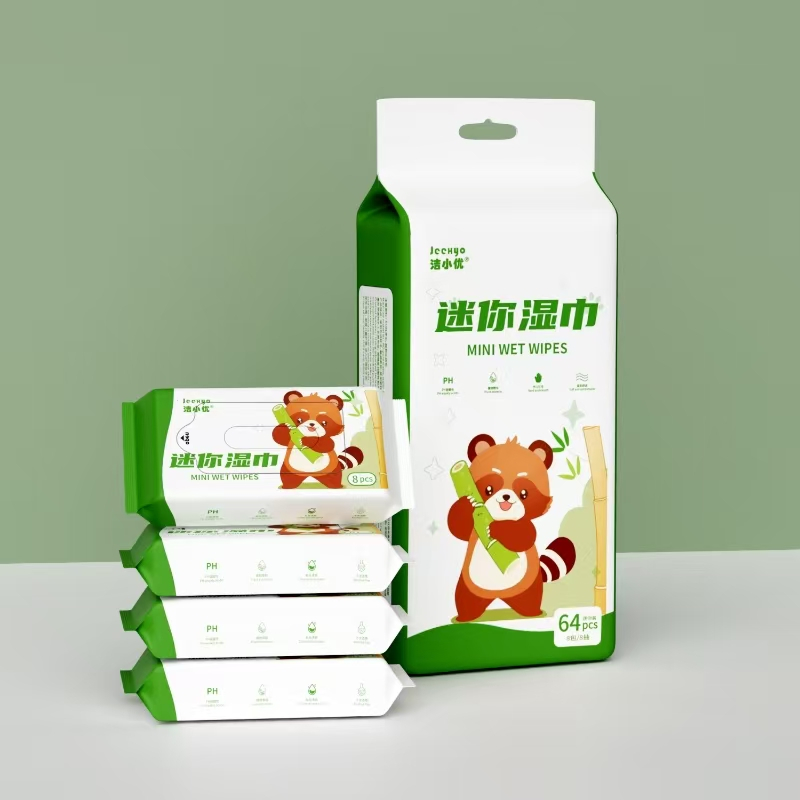 Tissue Basah Travel Size 1 Pack Isi 8 Bungkus/tisu Mini Anak /kartun/tisu Non Al - foto 3