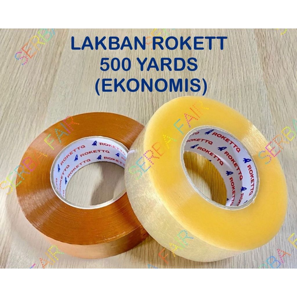 Jual Lakban Bening / Coklat ROKETT 2 Inch (45mm) x 500 Yards Ecos BC ...