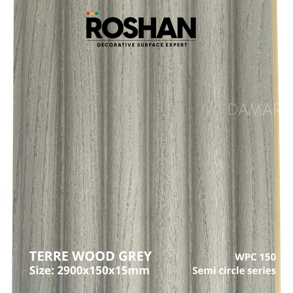Jual Wall Panel Fluted WPC Roshan 2900x150MM -WPC 150 Semi Circle ...