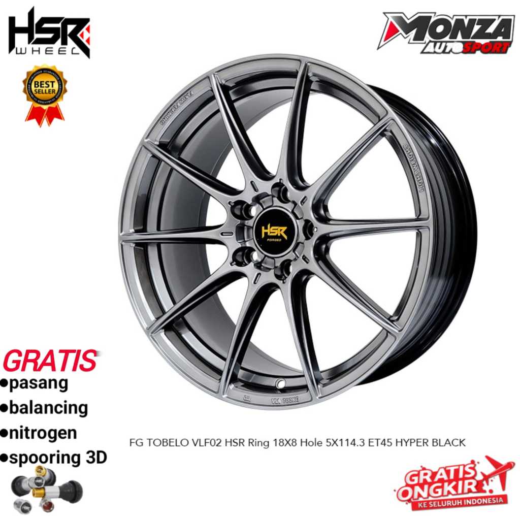 Jual Velg mobil original Hsr Forged R18 untuk mazda3,alphard,civic