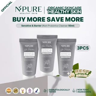 【3 PCS】50ML GEL CLEANSER NPURE NONI PROBIOTICS "CLEANSE ME SOFTLY" Ceramide Extract Kering Kotoran Membersihkan Wajah