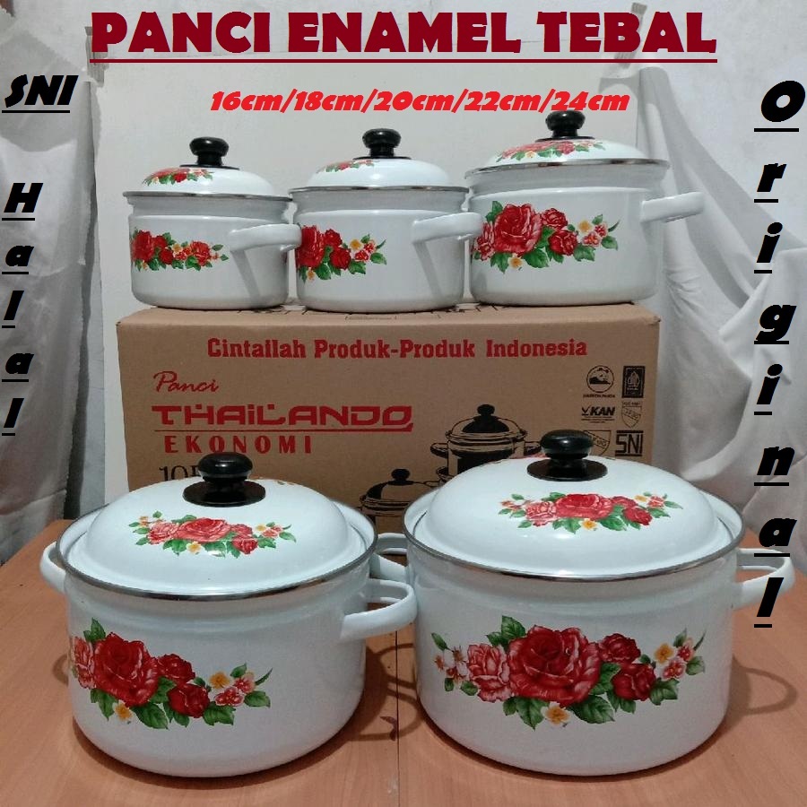Jual Panci Thailando Ekonomi Porcelain Enamel on Steel Original/ Panci ...