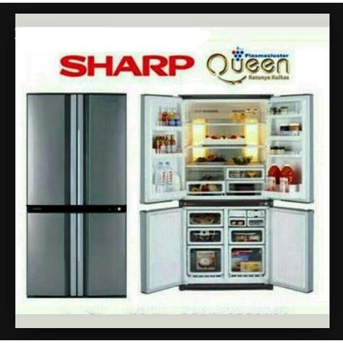 Jual SHARP SJIF85PBSLKULKAS QUEEN SERIES INVERTER Refrigerator: 4 Door ...